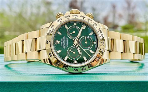 rolex gold daytona green|rolex gold daytona for sale.